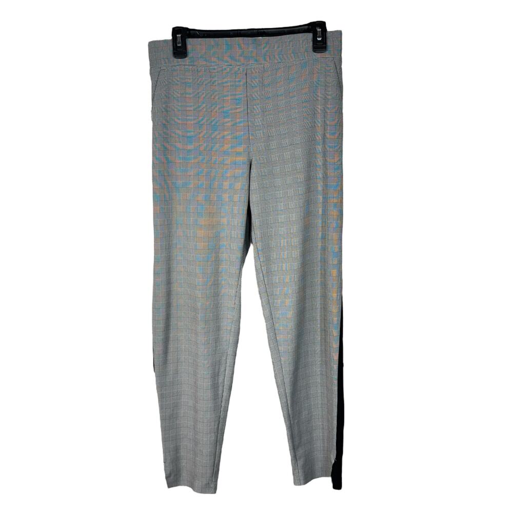 Athleta SZ 6 Brooklyn Ankle Pants Plaid Pull-On Lightweight Pockets Breathable